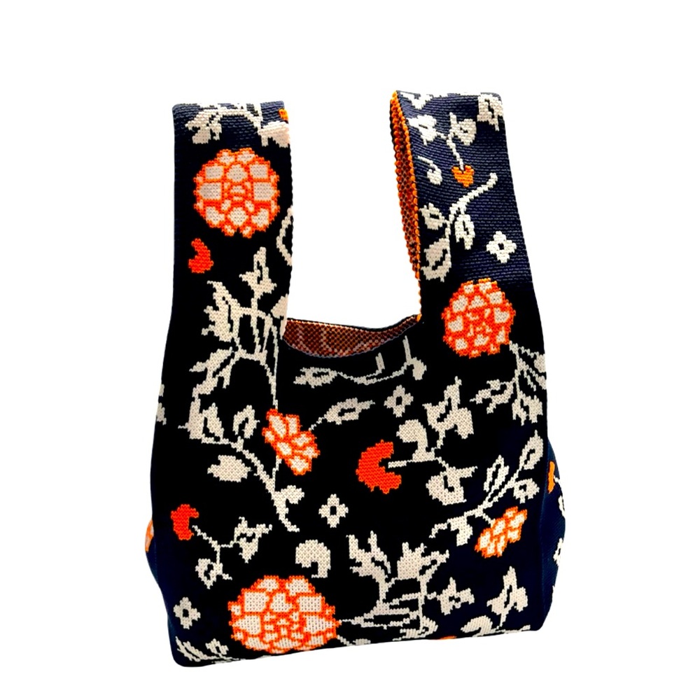 COPY - NWT Flower Pattern Knitted Handbag
